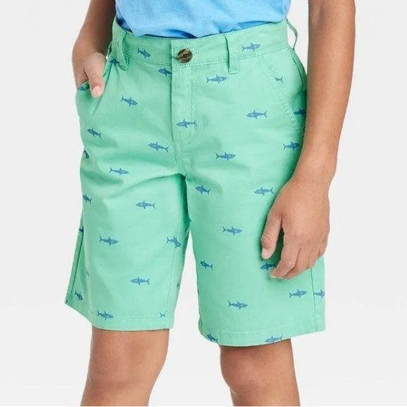 Boys' Flat Front 'At The Knee' Chino Shorts - Picture 1 of 3